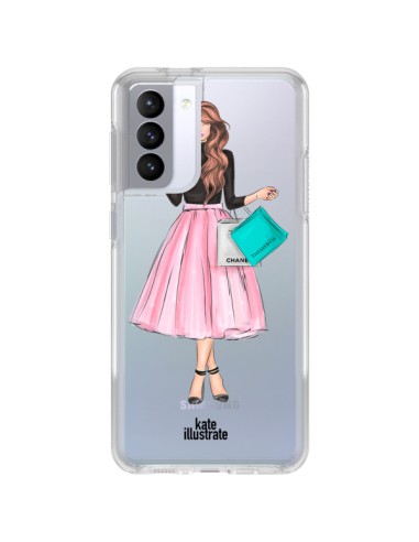 Coque Samsung Galaxy S21 FE Shopping Time Transparente - kateillustrate