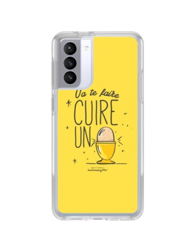 Coque Samsung Galaxy S21 FE Va te faire cuir un oeuf jaune - Leellouebrigitte