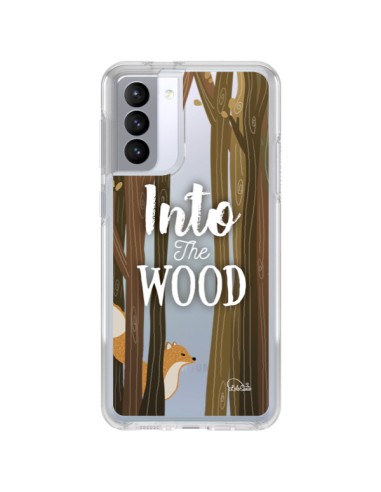 Coque Samsung Galaxy S21 FE Into The Wild Renard Bois Transparente - Lolo Santo