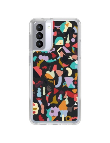 Coque Samsung Galaxy S21 FE Dreamy Animal Shapes Black - Ninola Design