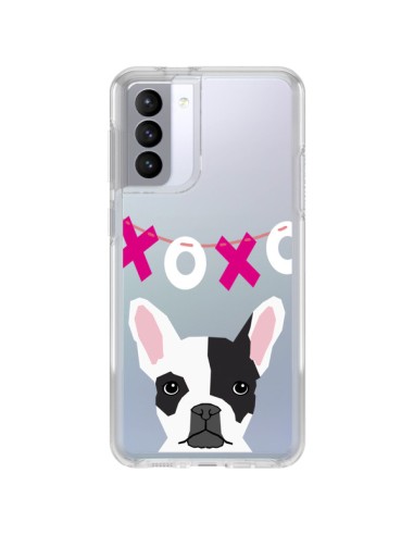 Samsung Galaxy S21 FE Case Bulldog XoXo Dog Clear - Pet Friendly