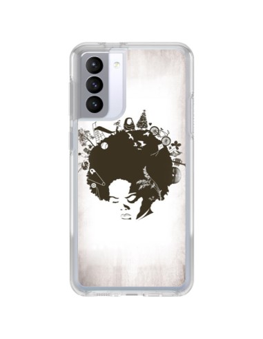 Coque Samsung Galaxy S21 FE Childhood Garden Afro - Rachel Caldwell