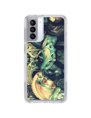 Coque Samsung Galaxy S21 FE Manege Enfant Carrousel Chevaux - R Delean