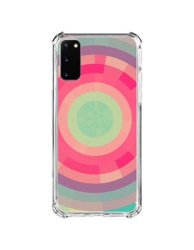 Coque Samsung Galaxy S20 FE Spirale de Couleurs Rose Vert - Eleaxart