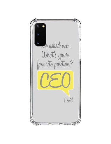 Coque Samsung Galaxy S20 FE What's your favorite position CEO I said, jaune - Shop Gasoline