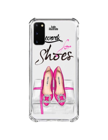 Coque Samsung Galaxy S20 FE I Work For Shoes Chaussures Transparente - kateillustrate