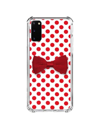 Coque Samsung Galaxy S20 FE Noeud Papillon Rouge Girly Bow Tie - Laetitia