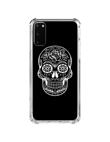 Coque Samsung Galaxy S20 FE Tête de Mort Mexicaine Blanche - Laetitia