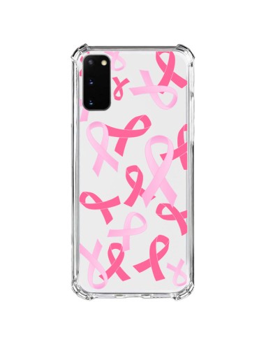 Coque Samsung Galaxy S20 FE Pink Ribbons Ruban Rose Transparente - Sylvia Cook