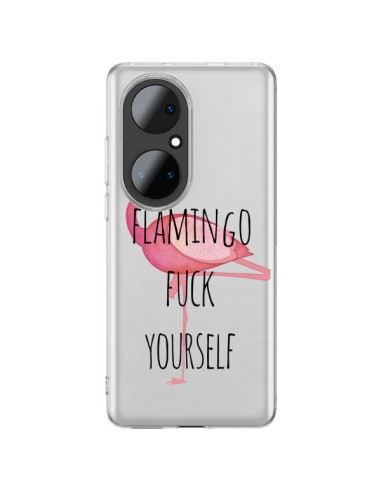 Coque Huawei P50 Pro Flamingo Fuck Transparente - Maryline Cazenave