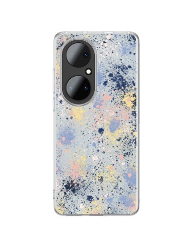 Coque Huawei P50 Pro Gradient Watercolor Lines Blue - Ninola Design