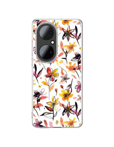 Coque Huawei P50 Pro Ink Bleeding Dots Pink - Ninola Design