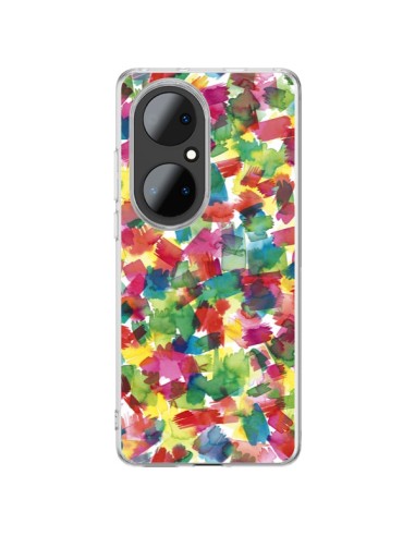 Coque Huawei P50 Pro Speckled Watercolor Blue - Ninola Design