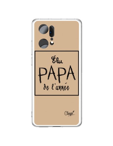 Coque Oppo Find X5 Pro Elu Papa de l'Année Beige - Chapo