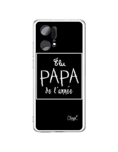 Coque Oppo Find X5 Pro Elu Papa de l'Année Noir - Chapo