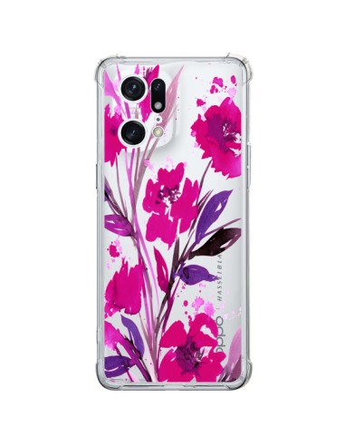 Coque Oppo Find X5 Pro Roses Fleur Flower Transparente - Ebi Emporium