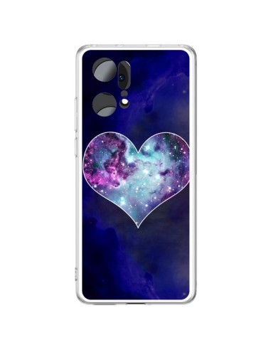 Coque Oppo Find X5 Pro Nebula Heart Coeur Galaxie - Jonathan Perez