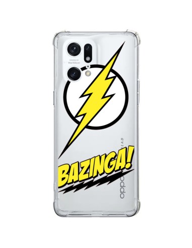 Coque Oppo Find X5 Pro Bazinga Sheldon The Big Bang Thoery Transparente - Jonathan Perez