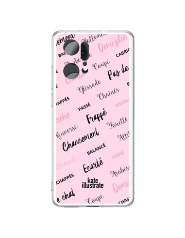 Coque Oppo Find X5 Pro Ballerina Ballerine Mots - kateillustrate