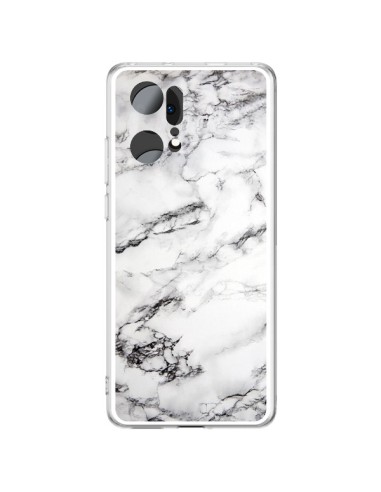 Coque Oppo Find X5 Pro Marbre Marble Blanc White - Laetitia