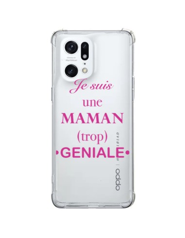 Cover Oppo Find X5 Pro Sono una Mamma geniale Trasparente - Laetitia