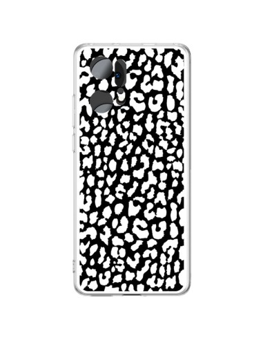 Coque Oppo Find X5 Pro Leopard Noir et Blanc - Mary Nesrala