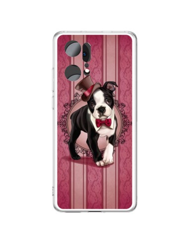 Coque Oppo Find X5 Pro Chien Dog Gentleman Noeud Papillon Chapeau - Maryline Cazenave