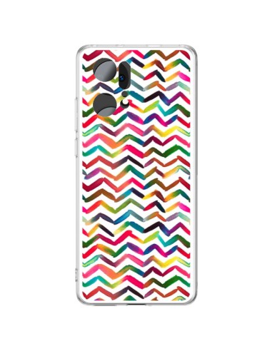 Coque Oppo Find X5 Pro Chevron Stripes Multicolored - Ninola Design