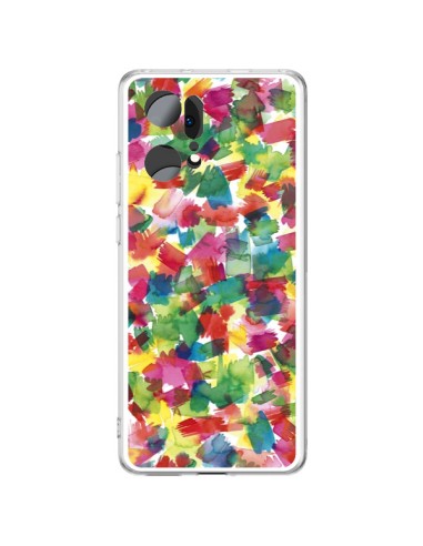 Coque Oppo Find X5 Pro Speckled Watercolor Blue - Ninola Design