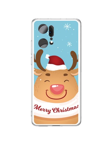 Coque Oppo Find X5 Pro Renne de Noël Merry Christmas - Nico