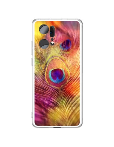 Coque Oppo Find X5 Pro Plume de Paon Multicolore - Sylvia Cook