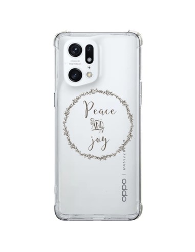 Coque Oppo Find X5 Pro Peace and Joy, Paix et Joie Transparente - Sylvia Cook