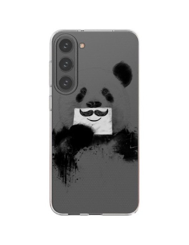 Samsung Galaxy S23 Plus 5G Case Funny Panda Moustache Clear - Balazs Solti