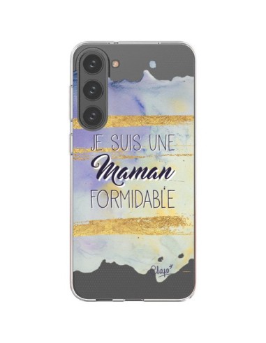 Cover Samsung Galaxy S23 Plus 5G Sono una Mamma Formidabile Viola Trasparente - Chapo