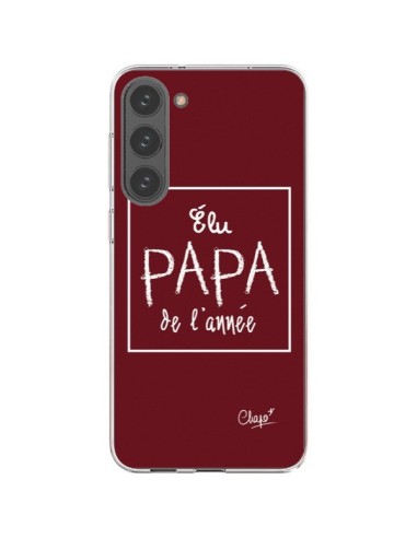 Cover Samsung Galaxy S23 Plus 5G Eletto Papà dell'Anno Rosso Bordeaux - Chapo