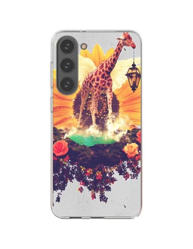 Cover Samsung Galaxy S23 Plus 5G Giraffa Fiori - Eleaxart