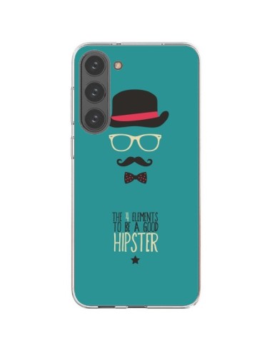 Cover Samsung Galaxy S23 Plus 5G Cappello, Occhiali, Baffi, Papillon Per Essere Un Buon Hipster - Eleaxart