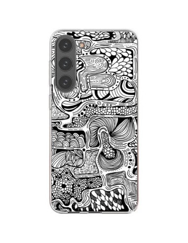 Cover Samsung Galaxy S23 Plus 5G Reflejo Reflet Bianco e Nero - Eleaxart