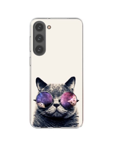 Cover Samsung Galaxy S23 Plus 5G Gatto con gli occhiali- Gusto NYC