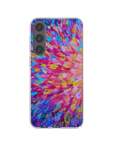 Cover Samsung Galaxy S23 Plus 5G Fiori Blu Rosa Splash - Ebi Emporium