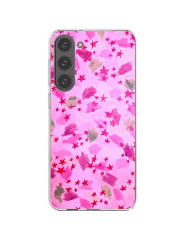 Coque Samsung Galaxy S23 Plus 5G Stars Etoiles Roses - Ebi Emporium