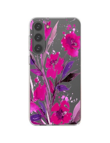 Cover Samsung Galaxy S23 Plus 5G Rose Fiori Trasparente - Ebi Emporium