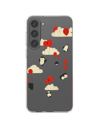 Cover Samsung Galaxy S23 Plus 5G Pinguino Palloncini Cielo Trasparente - Jay Fleck