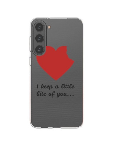 Coque Samsung Galaxy S23 Plus 5G I keep a little bite of you Love Heart Amour Transparente - Julien Martinez