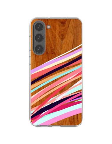 Cover Samsung Galaxy S23 Plus 5G Wooden Waves Coral Legno Azteque Aztec Tribal - Jenny Mhairi