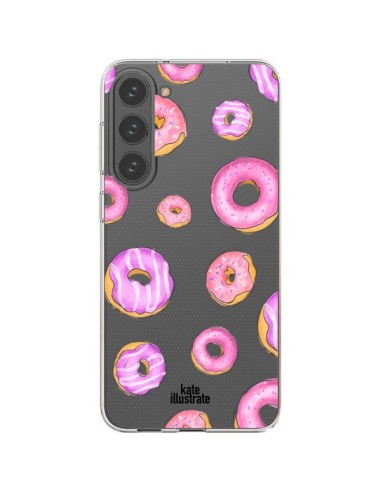 Cover Samsung Galaxy S23 Plus 5G Ciambelle Rosa Trasparente - kateillustrate