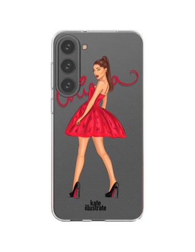 Coque Samsung Galaxy S23 Plus 5G Ariana Grande Chanteuse Singer Transparente - kateillustrate