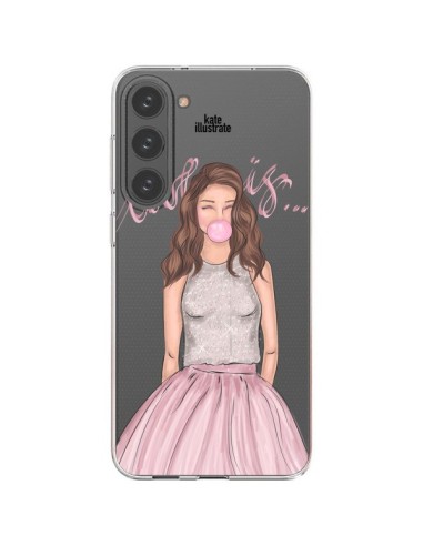 Cover Samsung Galaxy S23 Plus 5G Bubble Girl Tiffany Rosa Trasparente - kateillustrate