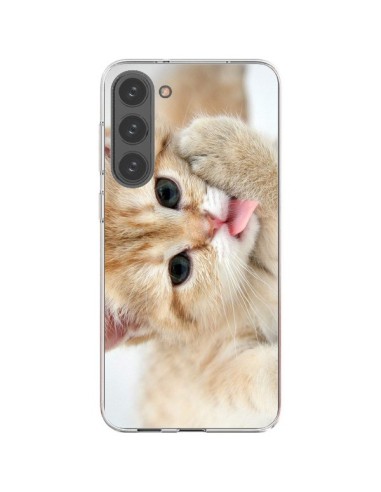 Cover Samsung Galaxy S23 Plus 5G Gatto Lingua - Laetitia