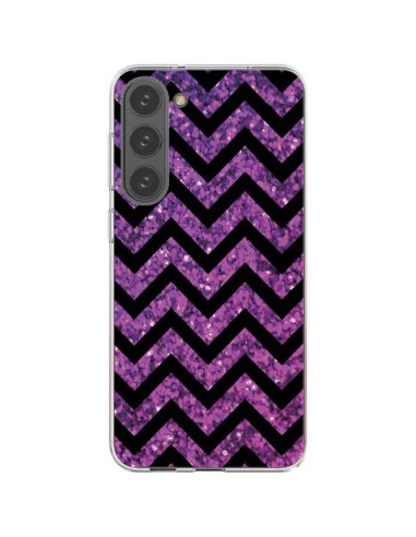 Cover Samsung Galaxy S23 Plus 5G Chevron Viola Sparkle Triangolo Azteco - Mary Nesrala